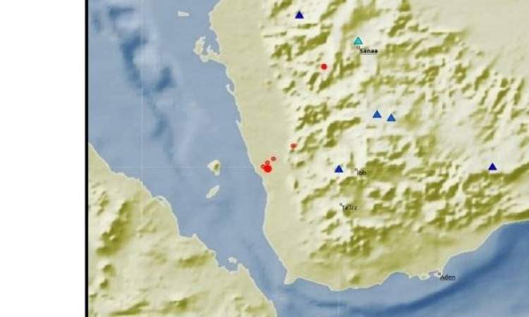 6 هزات أرضية تضرب الجراحي في الحديدة وصنعاء